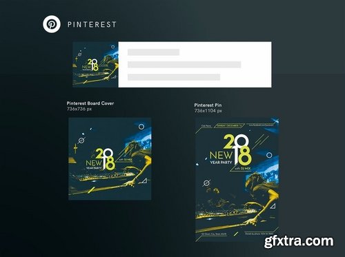 NewYear Party Social Media Banner Flyer and Poster Pack Template