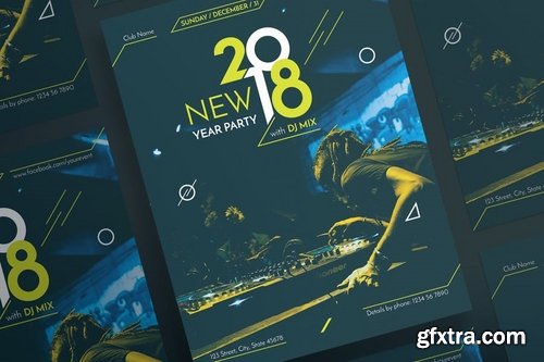 NewYear Party Social Media Banner Flyer and Poster Pack Template