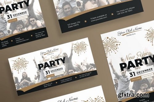 NewYear Party Social Media Banner Flyer and Poster Pack Template 2