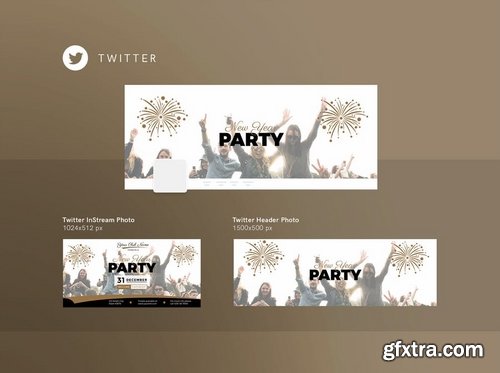 NewYear Party Social Media Banner Flyer and Poster Pack Template 2