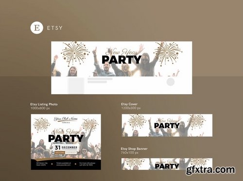 NewYear Party Social Media Banner Flyer and Poster Pack Template 2