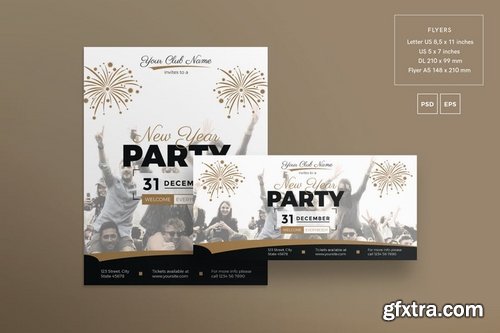 NewYear Party Social Media Banner Flyer and Poster Pack Template 2