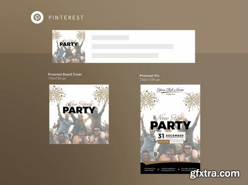 NewYear Party Social Media Banner Flyer and Poster Pack Template 2