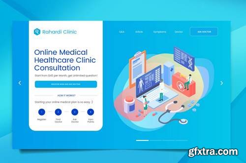 Medical Web Header PSD And Vector Template Vol. 03