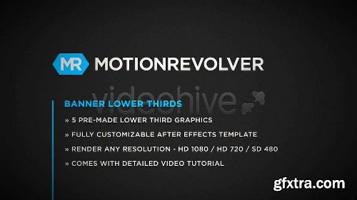 Videohive Lower Third Ribbon Banners 231556