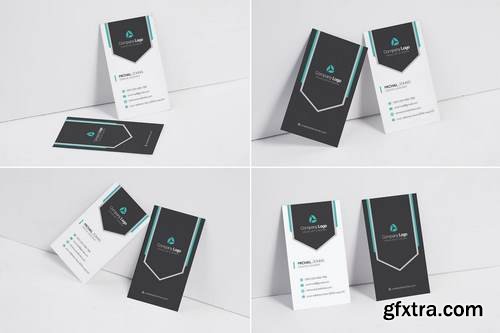 Vertical Business Card Mock Up