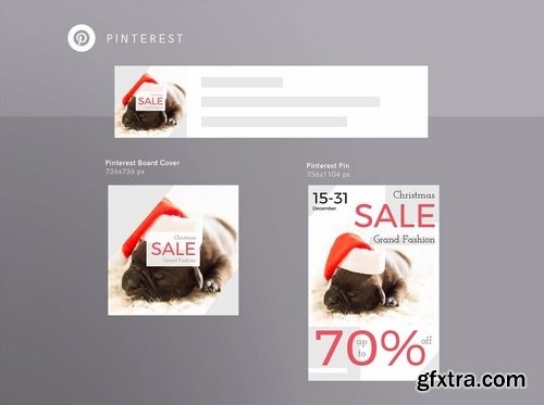 Christmas Sale Banner Social Media Pack Template