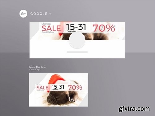 Christmas Sale Banner Social Media Pack Template