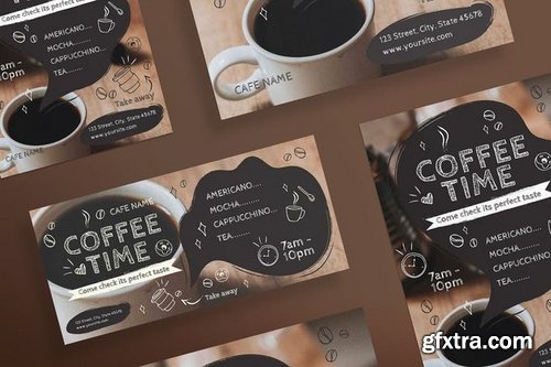 Coffee Cafe Social Media Pack Flyer and Poster Banner Pack Template