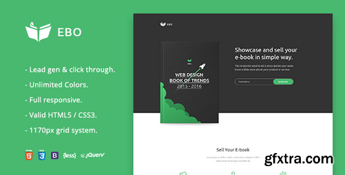 ThemeForest - Ebo v1.0 - Ebook Landing Page HTML Template - 20367567