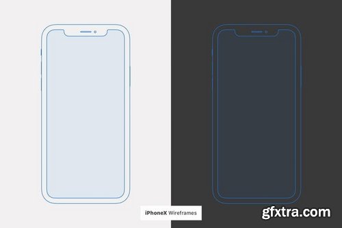 iPhone X Wireframe Mockups