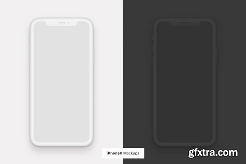 iPhone X Flat LightDark Mockups