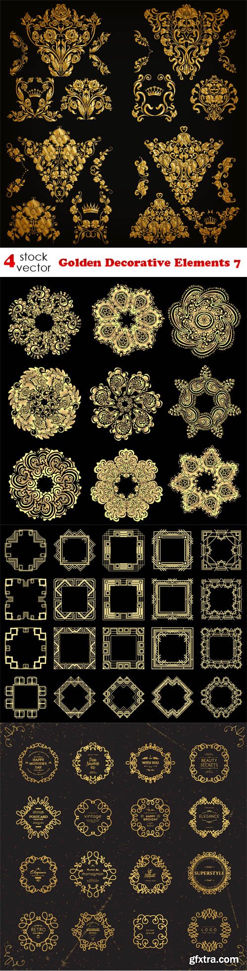 Vectors - Golden Decorative Elements 7