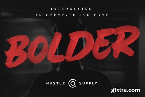 CreativeMarket BOLDER - Smallcaps SVG Brush Font 2628048