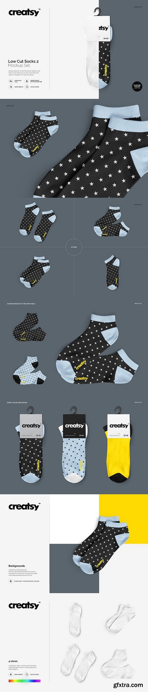 CM - Low Cut Socks 2 Mockup Set 1654200