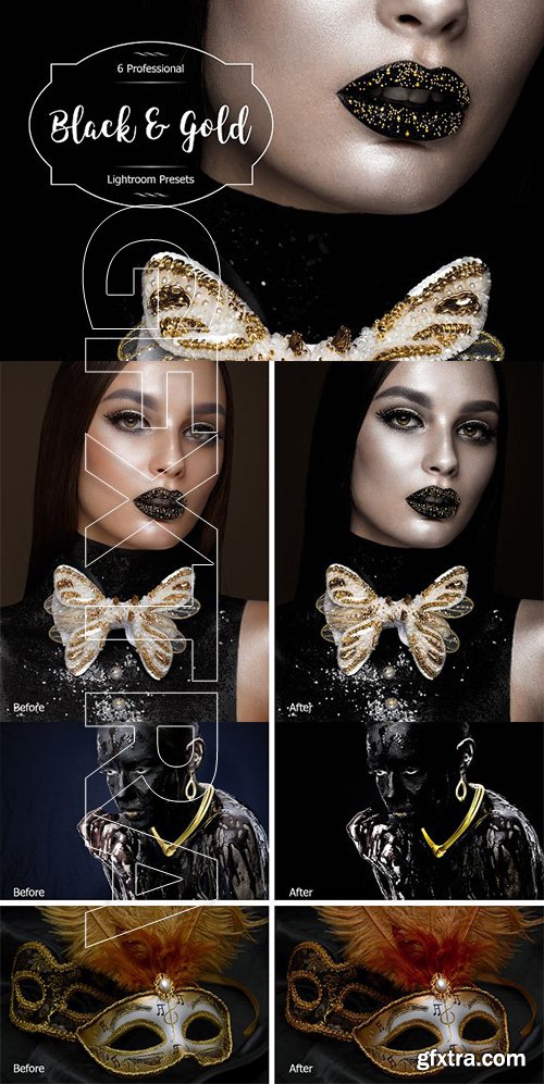 CreativeMarket - Black & Gold Lr Presets 2931616