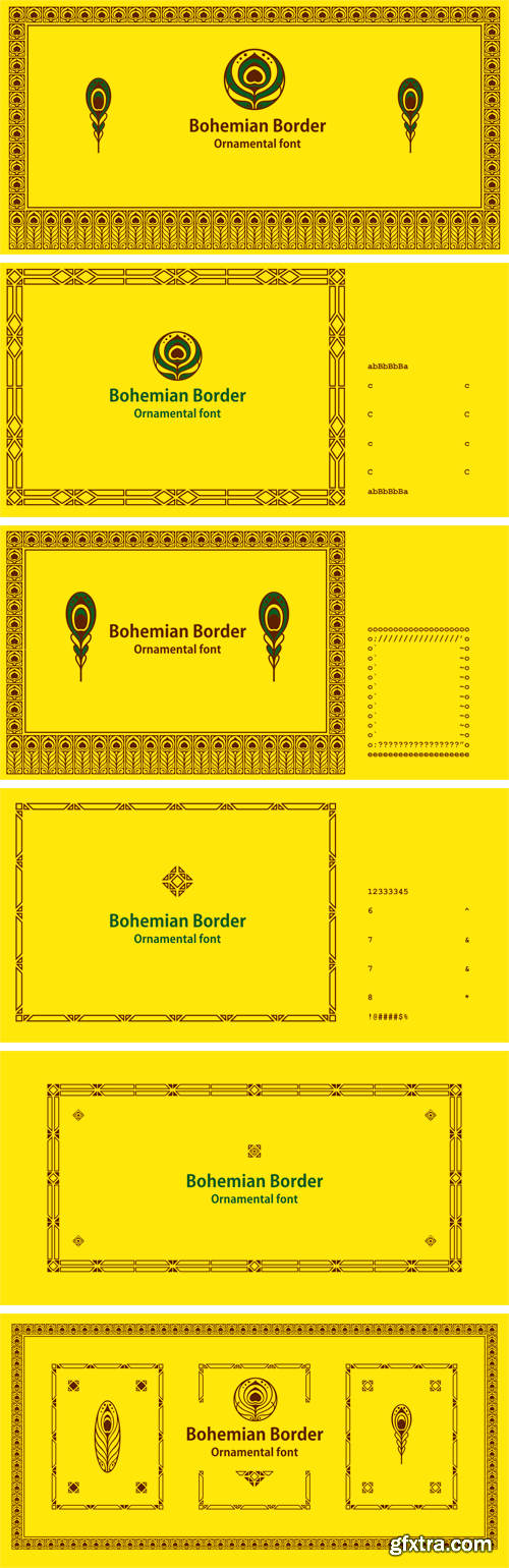 Bohemian Border Font