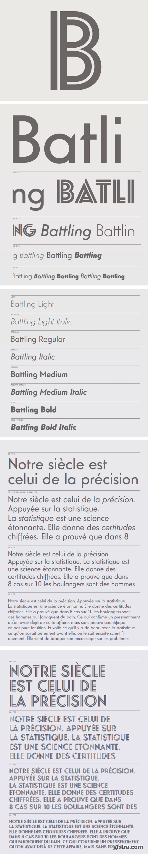 Battling Font Family