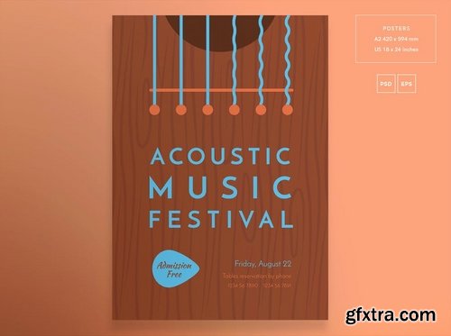 Music Festival Flyer and Poster Banner and Social Media Pack Templates