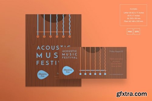 Music Festival Flyer and Poster Banner and Social Media Pack Templates