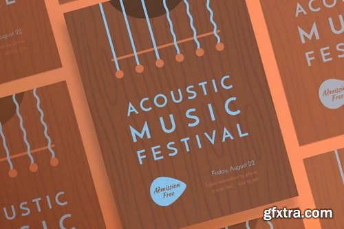 Music Festival Flyer and Poster Banner and Social Media Pack Templates