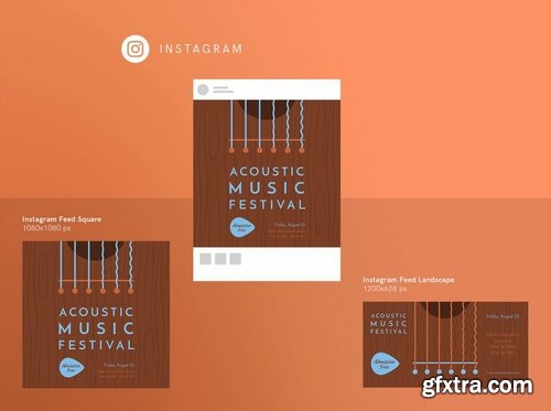 Music Festival Flyer and Poster Banner and Social Media Pack Templates