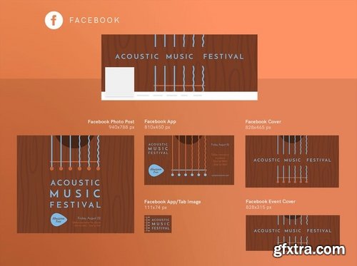 Music Festival Flyer and Poster Banner and Social Media Pack Templates