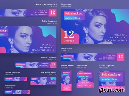 Makeup Masterclass Social Media and Banner Pack Templates