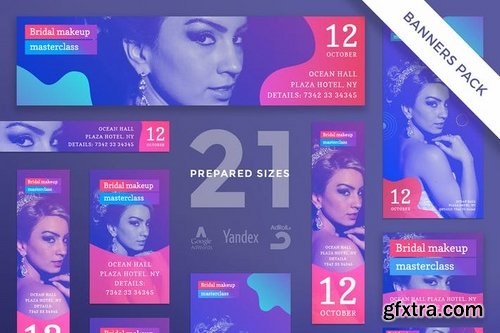 Makeup Masterclass Social Media and Banner Pack Templates