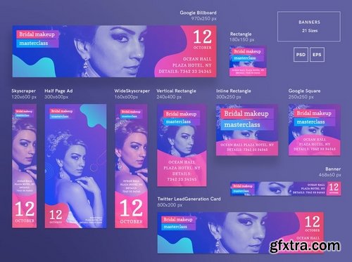 Makeup Masterclass Social Media and Banner Pack Templates