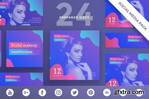 Makeup Masterclass Social Media and Banner Pack Templates