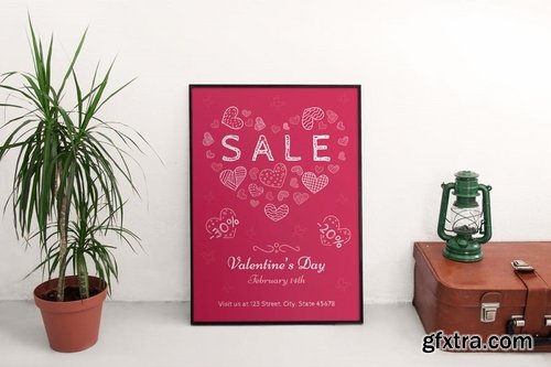 Valentine\'s Day Social Media Pack Flyer and Poster Banner Pack Templates