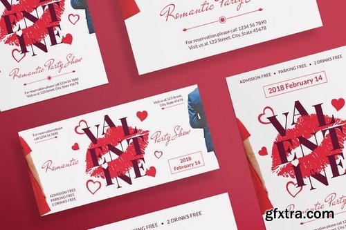 Valentine\'s Day Social Media Pack Flyer and Poster Banner Pack Templates 2