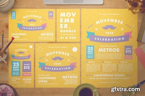 Movember Flyer Set + Instagram Story