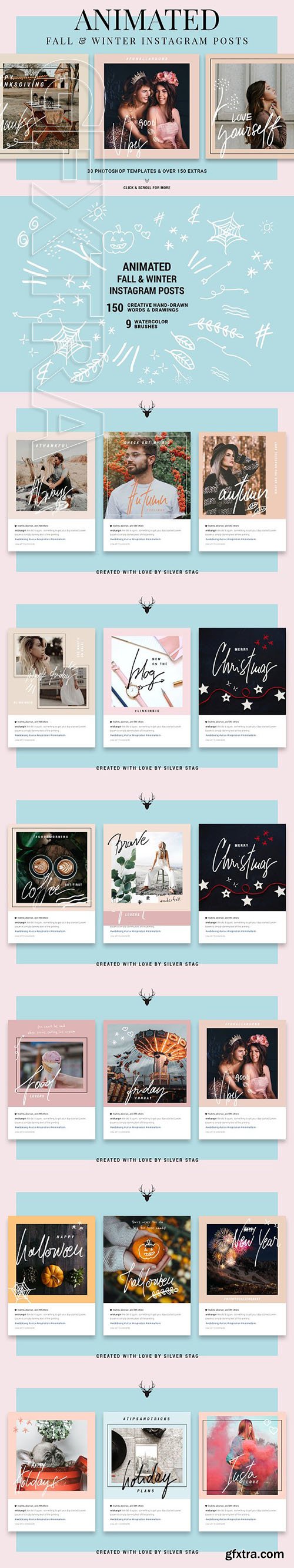 CreativeMarket - Holiday ANIMATED Instagram Posts 2933991