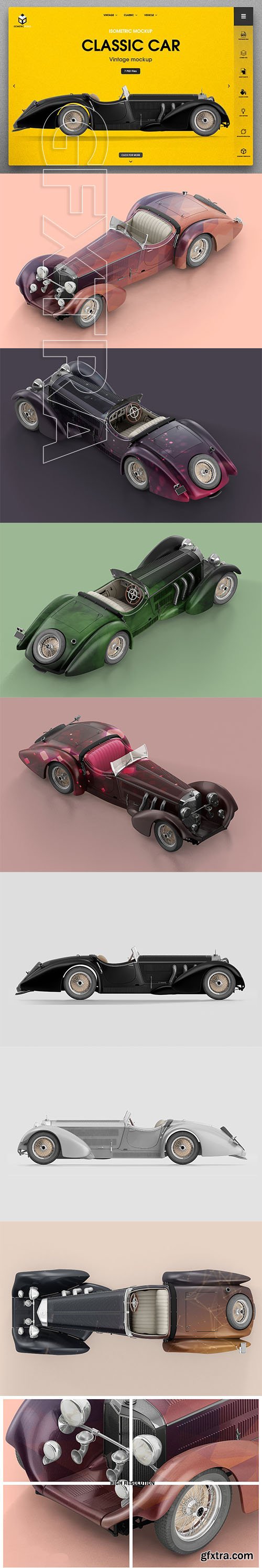 CreativeMarket - Vintage Classic Car Mockup 2935755