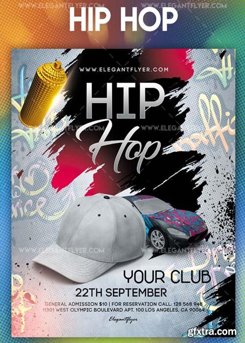 Hip Hop V12 2018 Flyer PSD Template