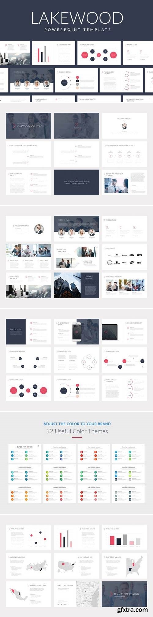 Lakewood Professional Powerpoint, Keynote, Google Sliders Templates