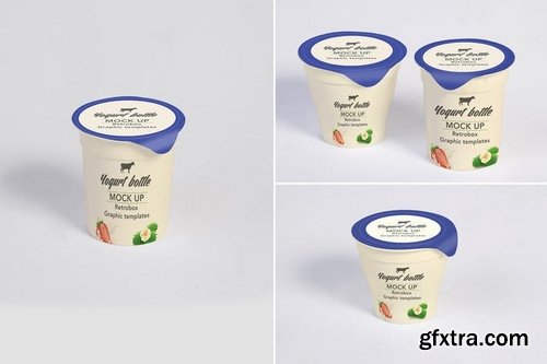 Yogurt Bottles Mock Up