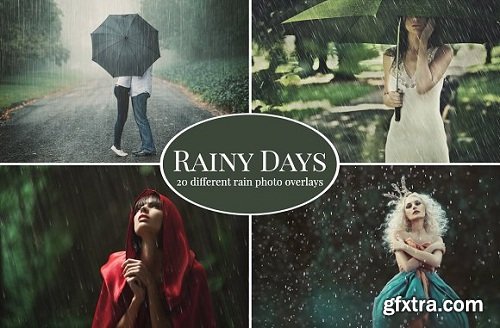 Rainy Days - 20x rain photo overlays