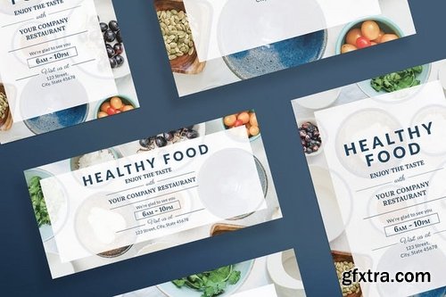 Healthy Food Flyer and Poster Banner and Social Media Pack Templates