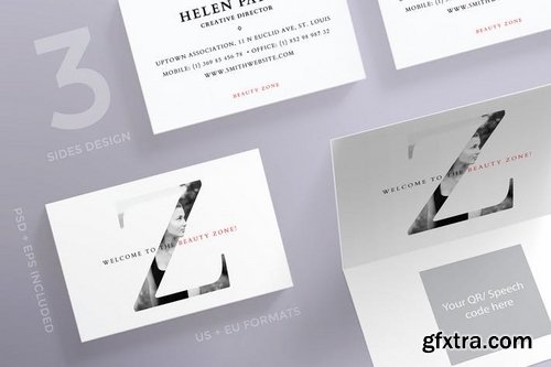 Beauty Salon Business Card Flyer and Poster Banner Social Media Pack Templates 2