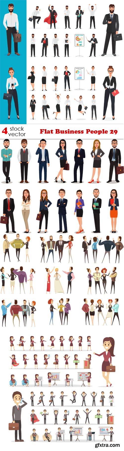 Vectors - Flat Business People 29