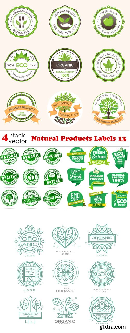 Vectors - Natural Products Labels 13