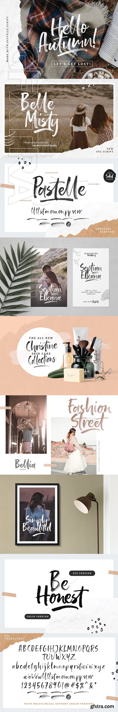 CreativeMarket - Pastelle SVG font 2925820