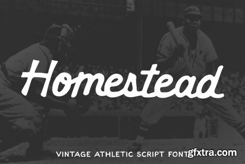 CreativeMarket Homestead - Vintage Athletic Script 2440117