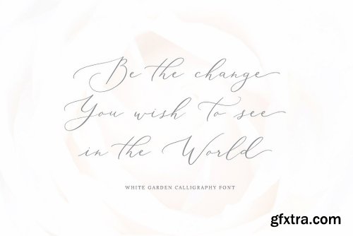 CreativeMarket White Garden Calligraphy Logo Font 2466200