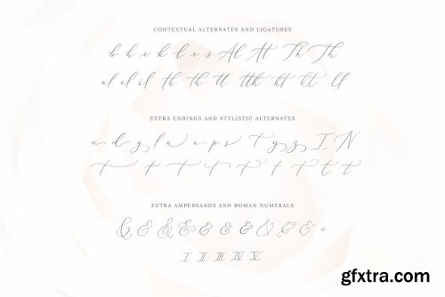 CreativeMarket White Garden Calligraphy Logo Font 2466200