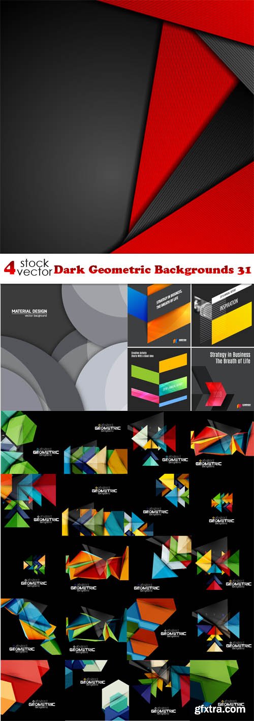 Vectors - Dark Geometric Backgrounds 31