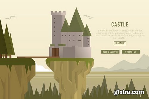 CM - Castle - Vector Landscape & Building 2907312